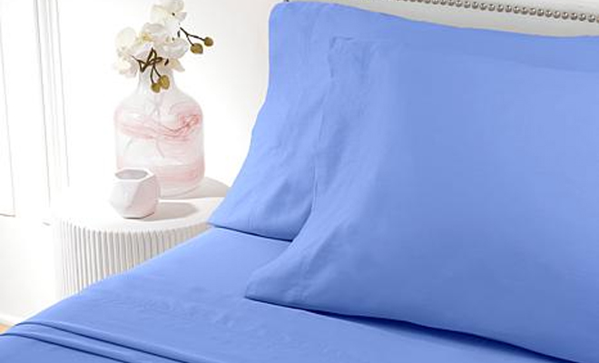 Emryn House 100 Cotton Summer Weight Sheet Set in the Color Blue