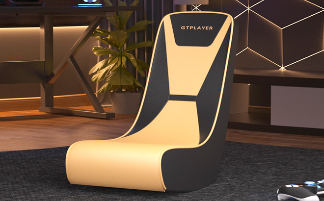 Faux Leather Floor Rocker Video Gaming Chai