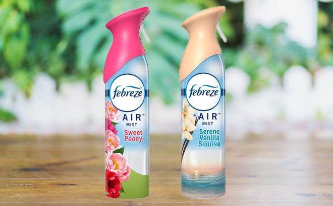 Febreze Air Mists in Two Scents on a Table
