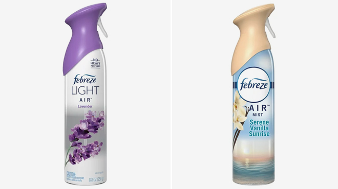 Febreze Light Odor Eliminating Air Freshener Spray and Febreze Air Effects Odor Fighting Air Freshener