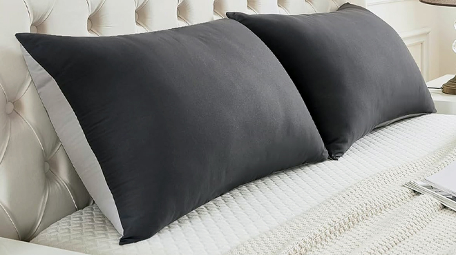 Flanhorest Standard Cooling Bed Pillows on bed