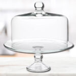 Food Network Glass Cake Dome on a Kitchen Counter