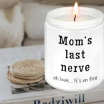 Funny Mothers Day Candle on the Book