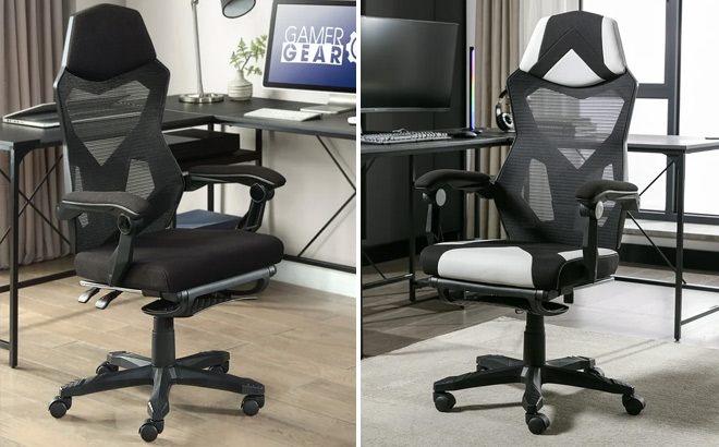 Gamer Gear Gaming Office Chair with Extendable Leg Rest