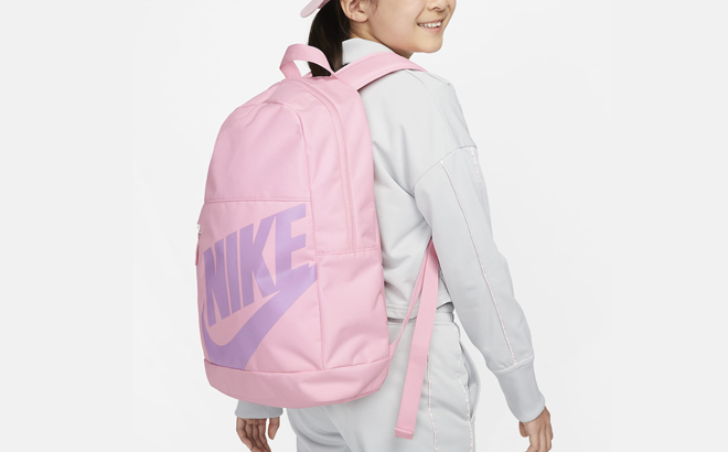Girl Wearing NIke Pink Backpack
