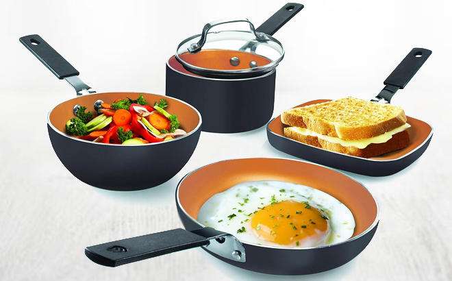 Gotham Steel Mini Stackmaster 5 Piece Cookware Set Gotham Steel Mini Stackmaster 5 Piece Cookware Set