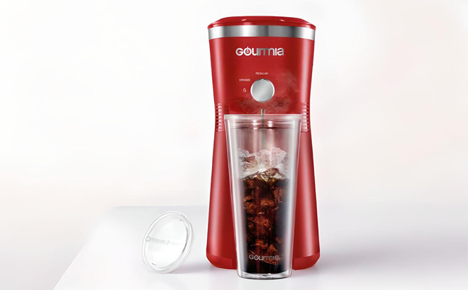 Gourmia Iced Coffee Maker in Red