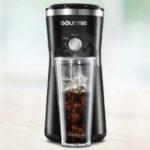 Gourmia Iced Coffee Maker with Reusable Tumbler in Black Color