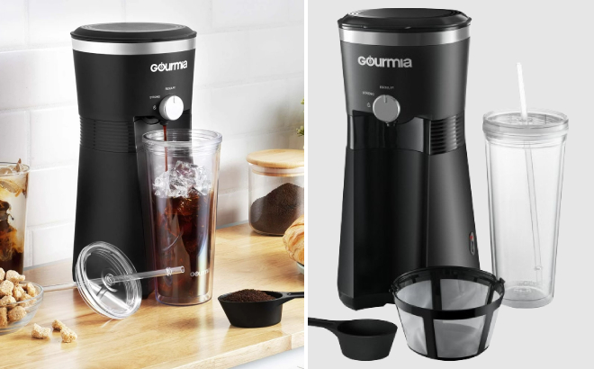 Gourmia Iced Coffee Maker with Reusable Tumbler
