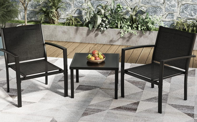 Greesum 3 Piece Patio Furniture Set