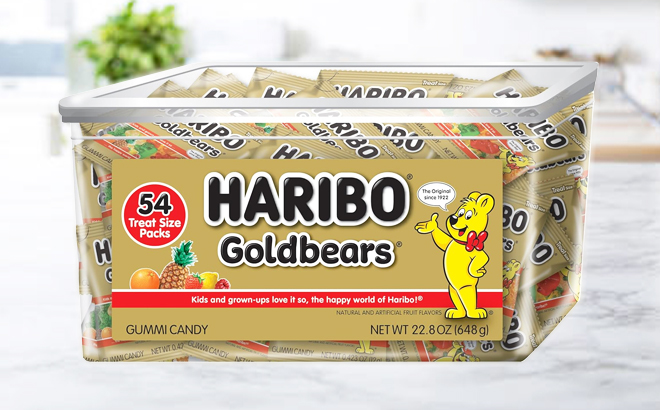 Haribo Gold Bears Gummies Tub 54 Count