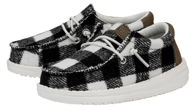 Hey Dude Wally Buffalo Plaid Toddler Shoes