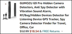 Hidden Camera Detector Checkout