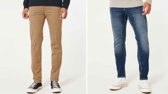 Hollister Skinny Chino Pants and Dark Wash Athletic Skinny Jeans