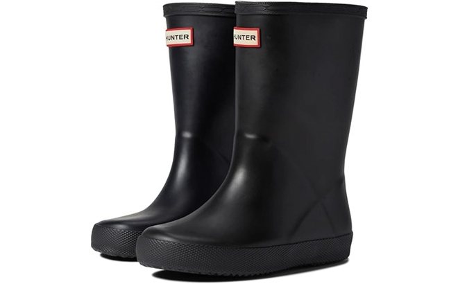 Hunter Original Kids First Classic Boots in the Color Black