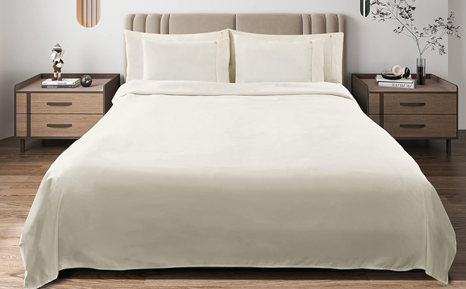Ivory Queen 4 Piece Sheet Set Ivory Queen 4 Piece Sheet Set