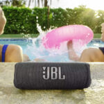 JBL Flip 6 Portable Waterproof Speaker on the Ground