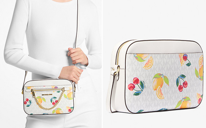 Jet Set Large Fruit Print Logo Crossbody Bag Jet Set Large Fruit Print Logo Crossbody Bag