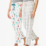 Joyspun Womens Flannel Lounge Pants 2 Pack