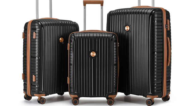 Joyway 3 Pc Hardshell Luggage Sets in Black