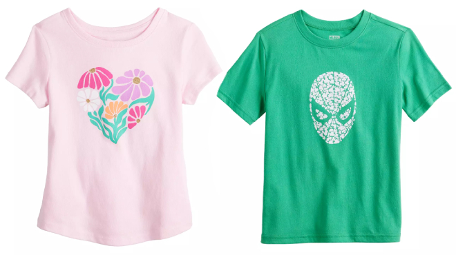 Jumping Beans Girls and Boys Graphic Tees Jumping Beans Girls and Boys Graphic Tees