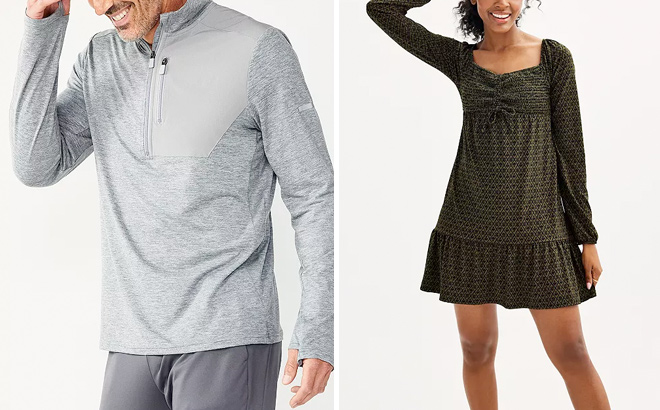 Juniors SO Smocked Cinch Front Long Sleeve Skater Dress Juniors SO Smocked Cinch Front Long Sleeve Skater Dress