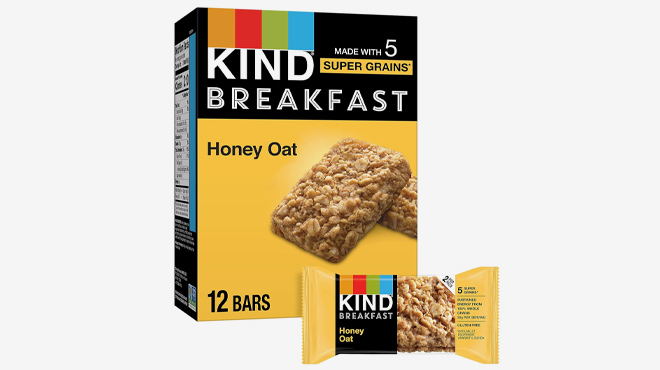 KIND Breakfast Honey Oat Breakfast Bars 6 Count
