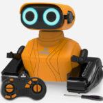 KaeKid Kids Remote Control Robot with LED Eyes in orange color