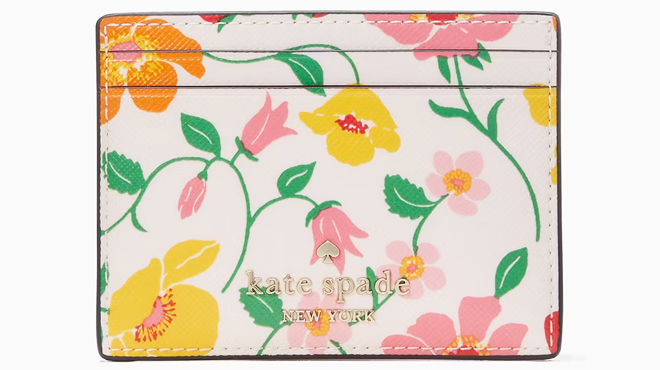 Kate Spade Boxed Madison Strawberry Garden Small Slim Card Holder