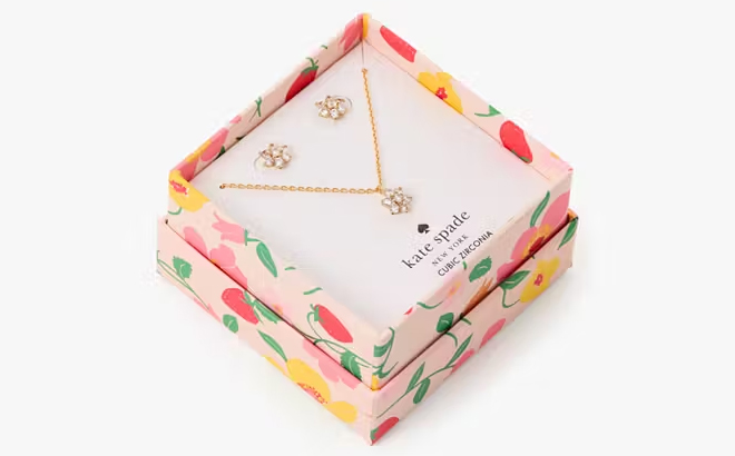 Kate Spade Miosotis Pendant And Studs Box Set
