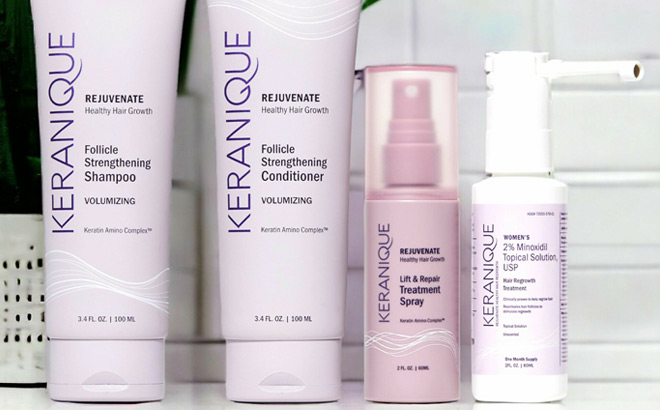 Keranique 4 Piece Hair Regrowth Kit