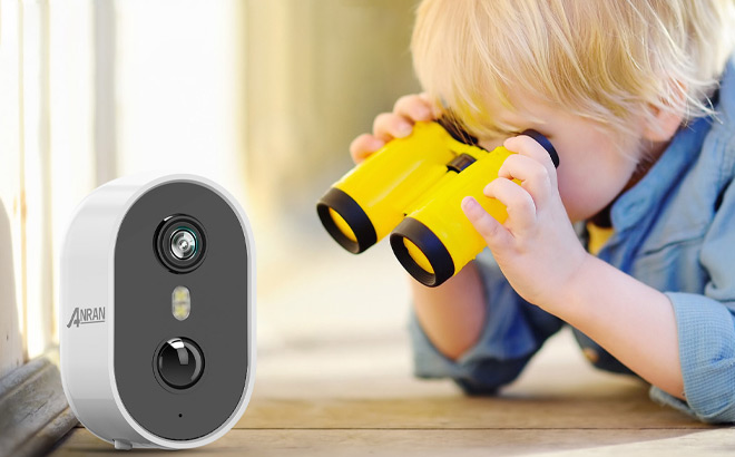 Kid with Wireless Security Camera