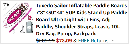 Kids Inflatable Paddle Board Checkout