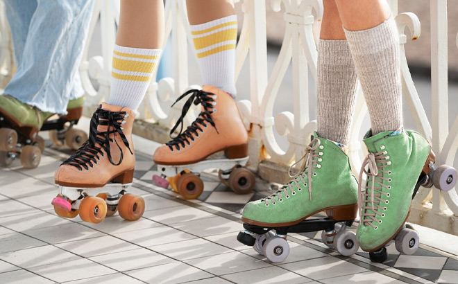 Kids Wearing Roller Skates