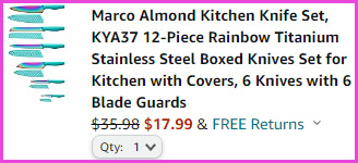 Knife Set at Checkout Knife Set at Checkout