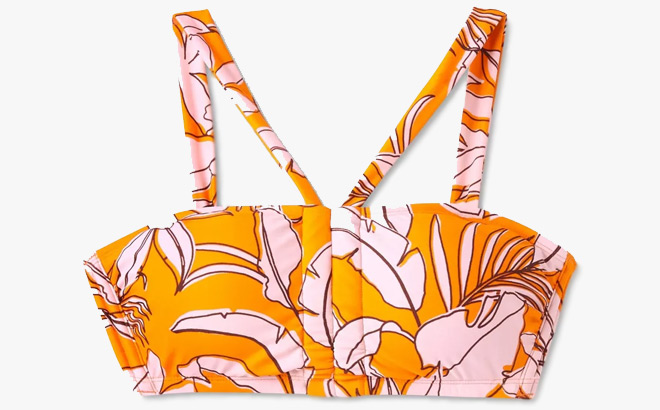 Kona Sol Womens Tropical Print Bralette Bikini Top