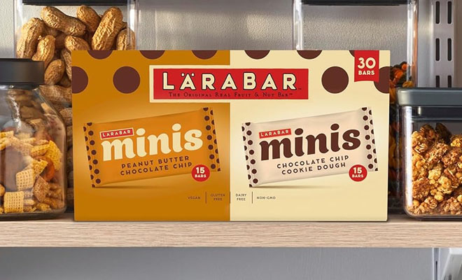 LARABAR Chocolate Mini Bars Variety Pack on a Shelf
