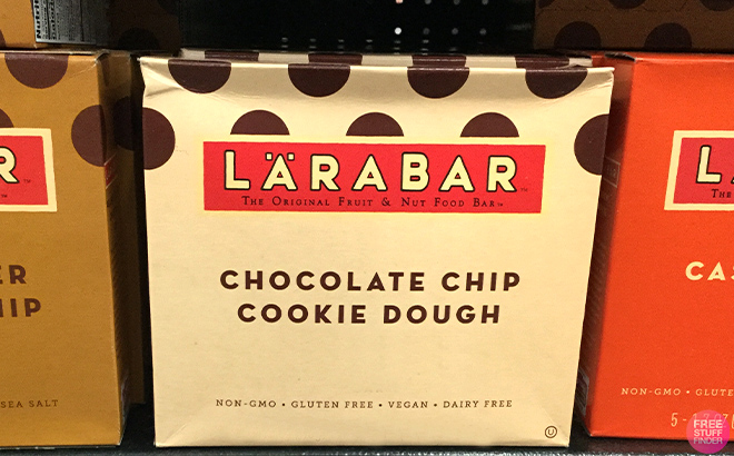 Larabar Chocolate Chip Cookie Dough Bar in shelf