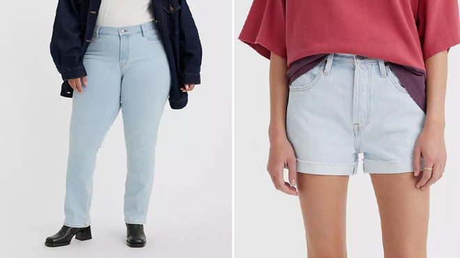Levis Womens Jeans and Shorts Levis Womens Jeans and Shorts