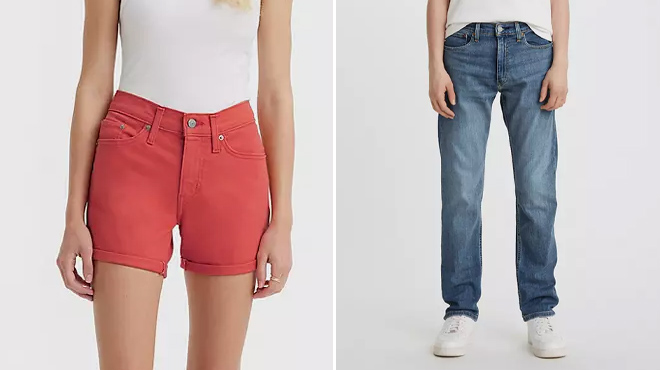 Levis Womens Shorts and Mens Jeans Levis Womens Shorts and Mens Jeans