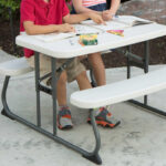 Lifetime Childrens Picnic Table in White Color