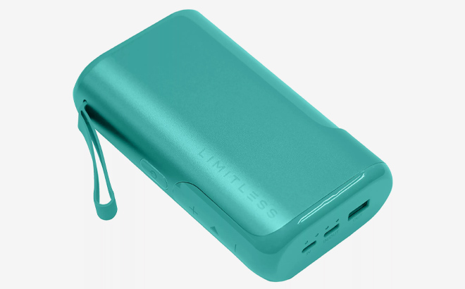 Limitless Power Bank with Bluetooth Speaker in teal color