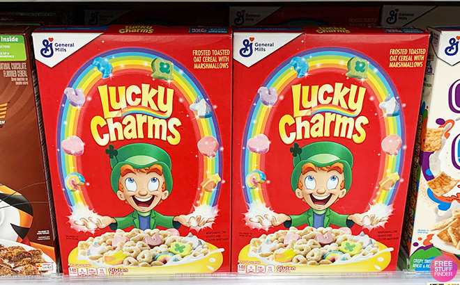 Lucky Charms Cereals on Shelf