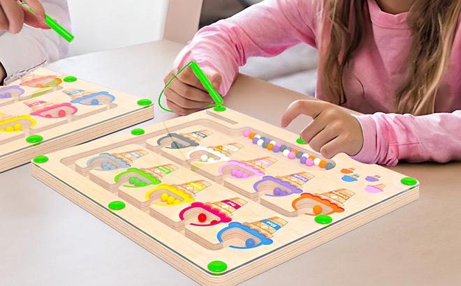 Magnetic Color Number Maze Puzzle Board