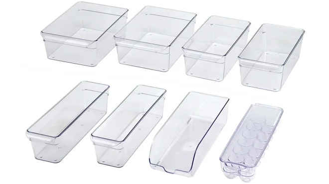 Mainstays Fridge Organization Bin 8 Pack Set Mainstays Fridge Organization Bin 8 Pack Set