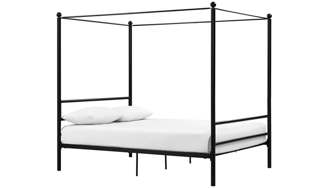 Mainstays Metal Canopy Bed Frame in Black Color Mainstays Metal Canopy Bed Frame in Black Color