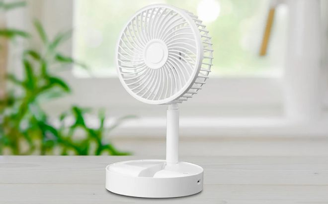Mainstays Personal Rechargeable USB Foldable Fan