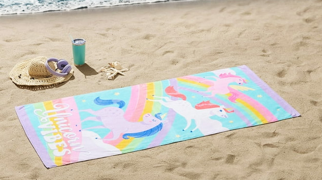 Mainstays Unicorn Rainbow Beach Towel