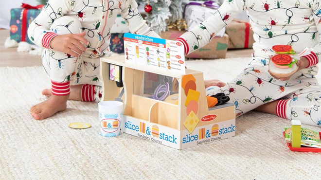 Melissa Doug 56 Piece Pretend Play Wooden Food Toys