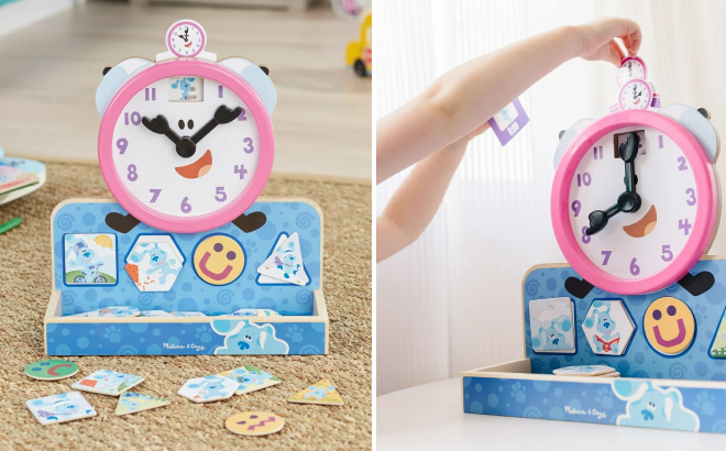 Melissa Doug Blues Clues You Wooden Tickety Tock Magnetic Clock